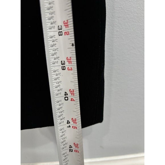 Halston III Black Velvet Dress Gold Bow Detail Size 6 Cocktail Formal Vintage - Picture 9 of 9